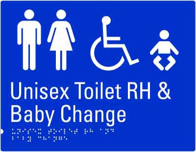 Unisex Accessible Toilet RH and Baby Change