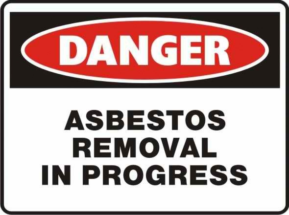 Danger Asbestos Removal In progress sign
