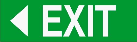 Exit Sign With Left Arrow