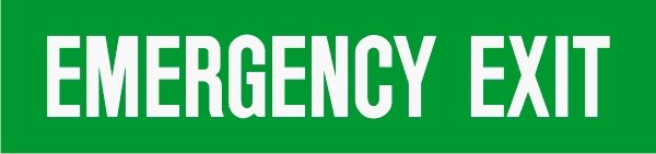 Emergency Exit Sign