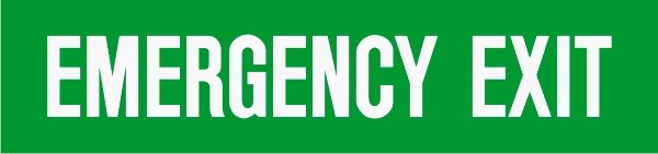 Emergency Exit Sign